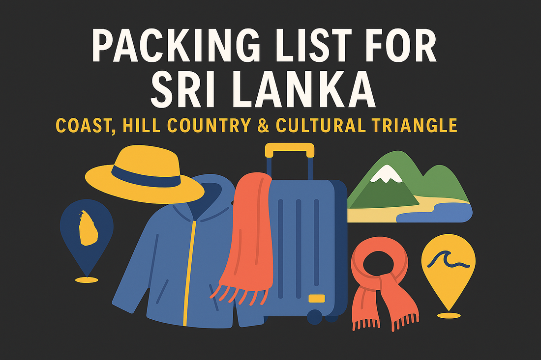 PACKING LIST FOR SRI LANKA — COAST, HILL COUNTRY & CULTURAL TRIANGLE